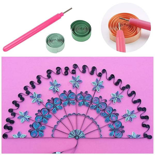 YURROAD YURROAD 19pcs Paper Quilling Tools Kit: Slotted Pen, Board, Comb & More for DIY Crafts - View 8 of 10