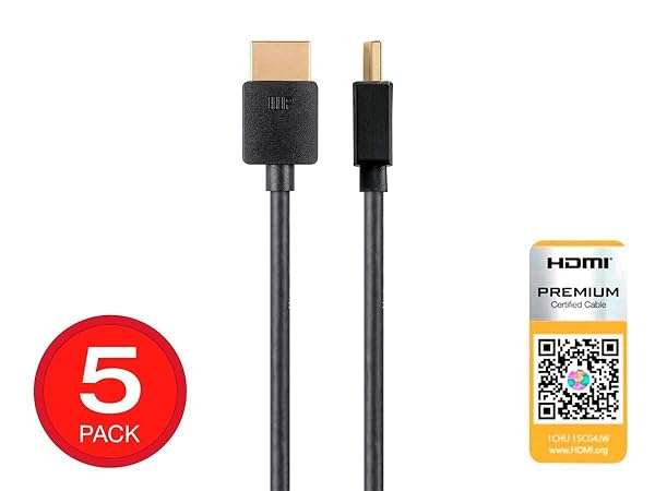 Monoprice Monoprice 4K Certified Slim HDMI Cable - 2ft, 18Gbps, 60Hz, HDR - Premium Quality for Ultimate 4K Experience - View 10 of 11