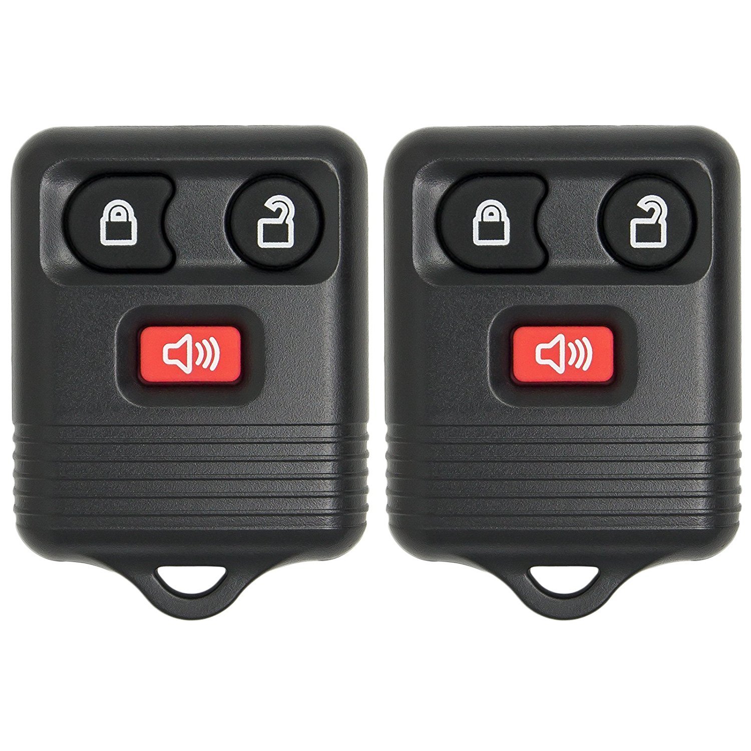Mushan 2Pack Keyless Entry Remote Control Key Fob Replacement for Ford F150 F250 F350 Lincoln Navigator Mercury Mariner Black