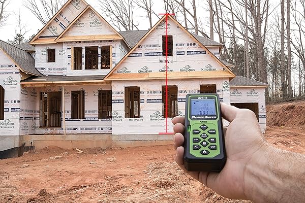 POWERSMITH POWERSMITH PLM325 325ft Weatherproof Backlit Digital Laser Distance Measure with Four Units Fractional Display and Rubberized Grip - View 4 of 6