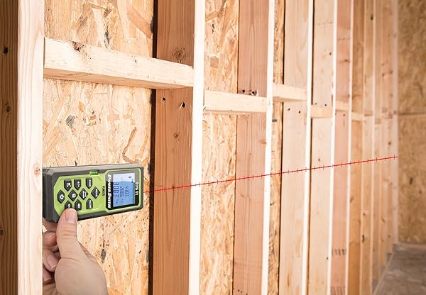 POWERSMITH POWERSMITH PLM325 325ft Weatherproof Backlit Digital Laser Distance Measure with Four Units Fractional Display and Rubberized Grip - View 5 of 6
