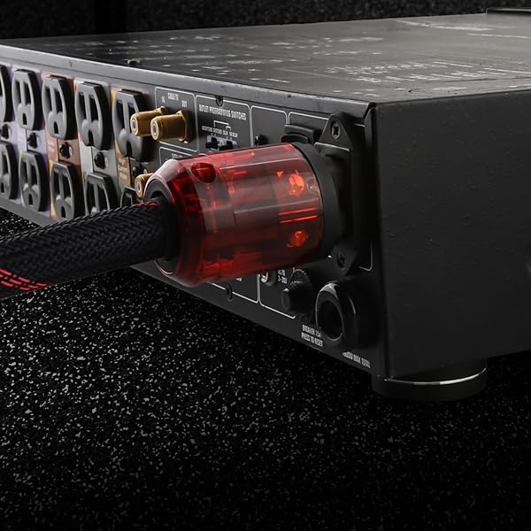 Viborg Audiocrast High Fidelity Power Cord 125V 15A Braided Sleeve Amplifier Cable Audiophile AC Power Cord with US Plug IEC C15 Connector 4.9FT - View 2 of 8