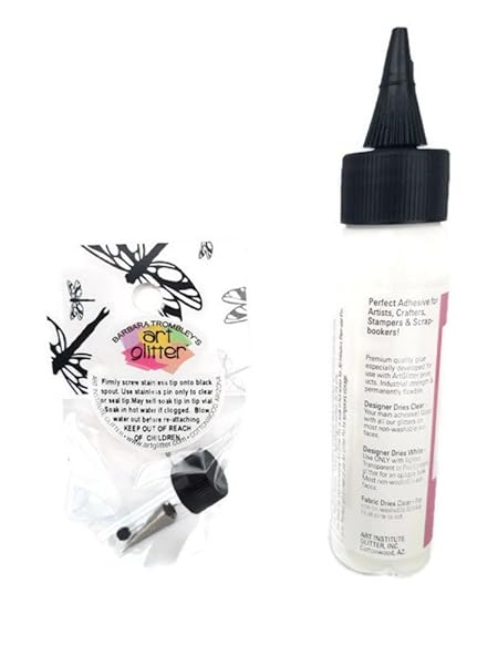 Art Glitter Art Glitter Glue Designer Dries Clear 2 oz - Ultra Fine Metal Tip Adhesive for Crafting - View 4 of 6