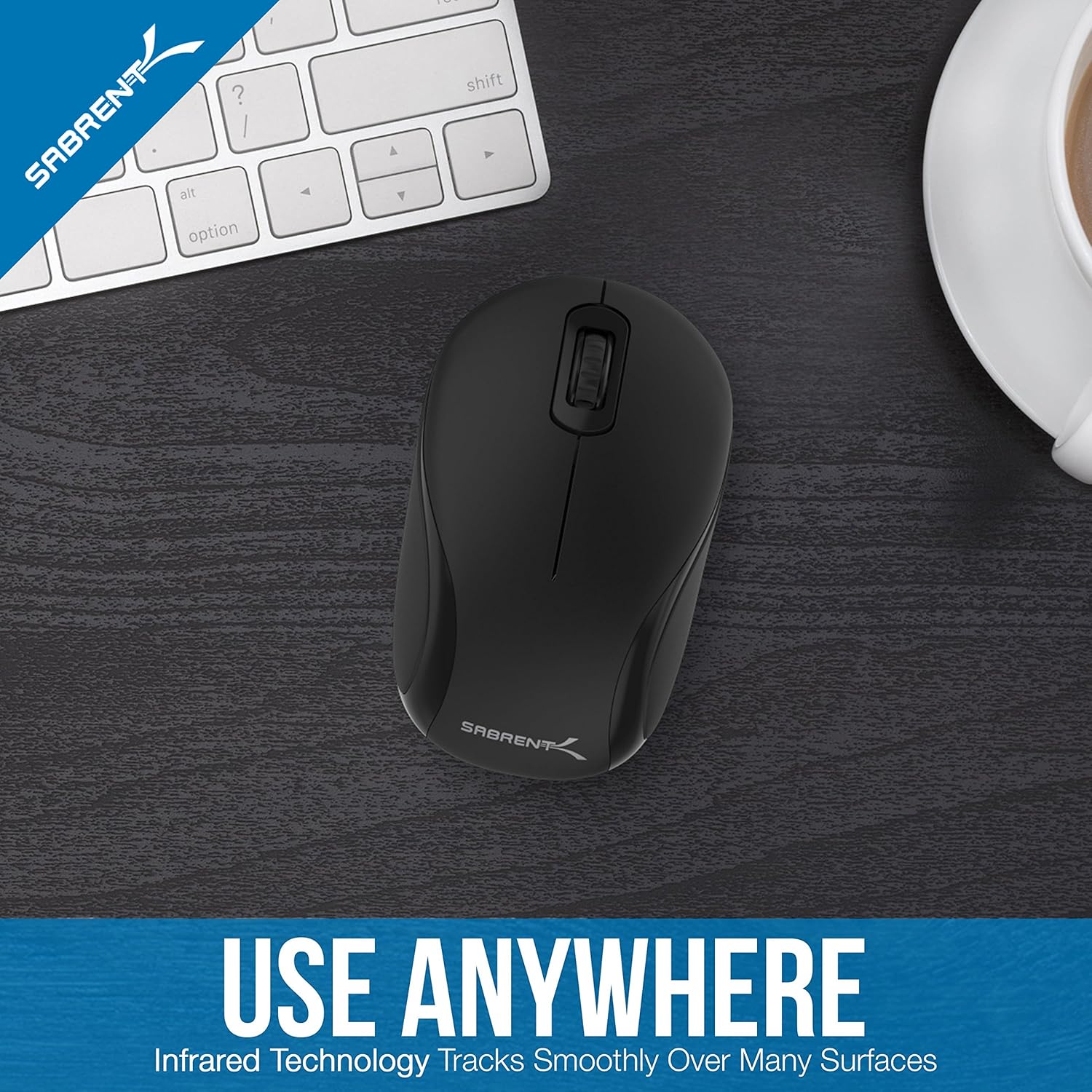 SABRENT SABRENT Mini Travel Wireless Mouse 24GHz with Nano Receiver Compact Design for Easy Portability - View 6 of 9