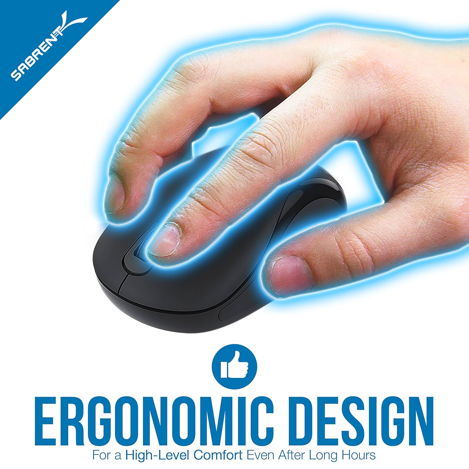 SABRENT SABRENT Mini Travel Wireless Mouse 24GHz with Nano Receiver Compact Design for Easy Portability - View 7 of 9