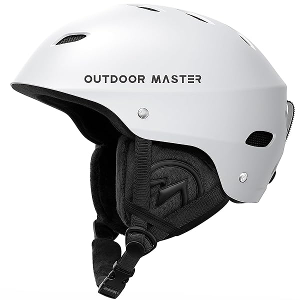 OutdoorMaster OutdoorMaster Kelvin Ski Helmet - Unisex Snowboard Helmet for Men, Women & Youth (White, Large) - Safety & Style on the Slopes