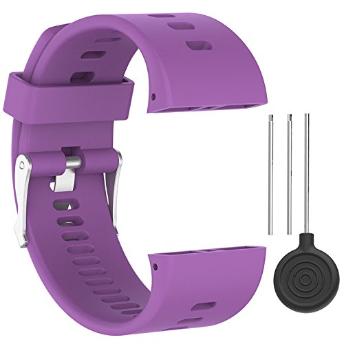 QGHXO QGHXO Soft Adjustable Silicone Replacement Band for Polar V800 Comfortable Wrist Watch Strap No Tracker Included