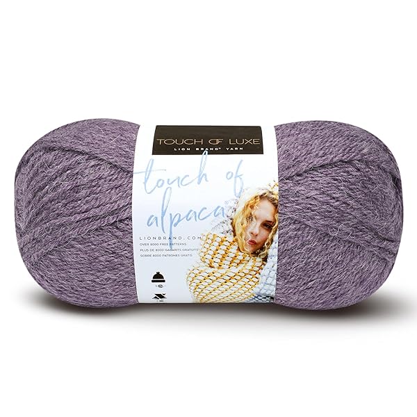 Buy Lion Brand Touch of Alpaca Yarn - Purple Aster (1 Skein) for Cozy Knitting & Crochet Projects