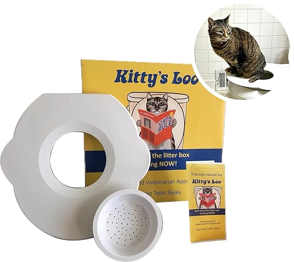Kitty's Loo Cat Toilet Training Kit by Kitty's Loo Original Trainer Seat American Made Portable Durable Reusable