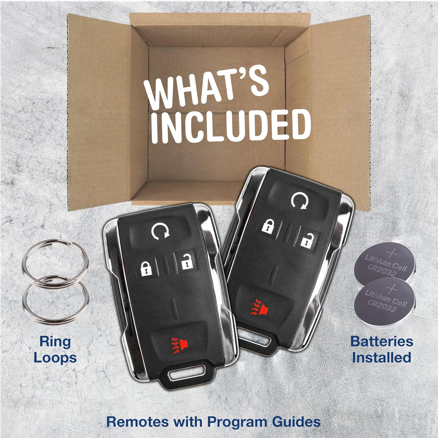 KeylessOption KeylessOption Keyless Entry Remote Control Car Key Fob Replacement for Chevy GMC M3N32337100 Pack of 2 - View 3 of 8