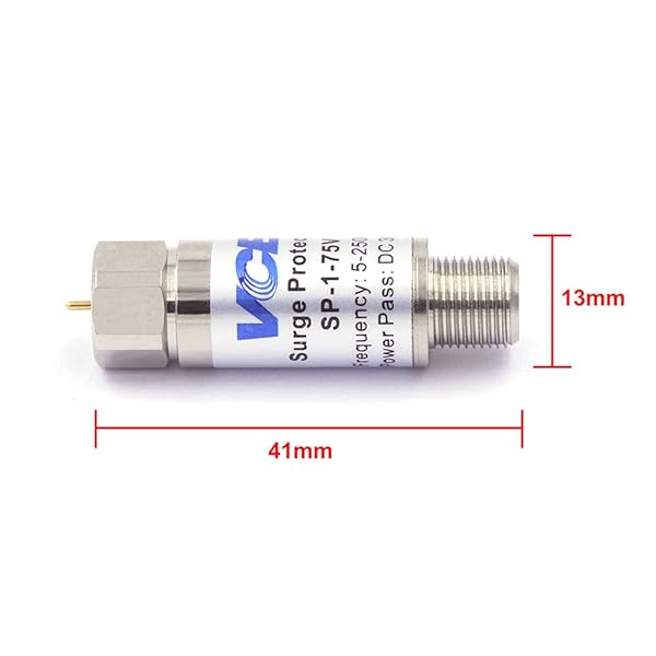 VCE VCE Coaxial Surge Lightning Protector 75 Ohm for TV Antenna & Satellite - 2 Pack, 5-2500MHz - View 5 of 7
