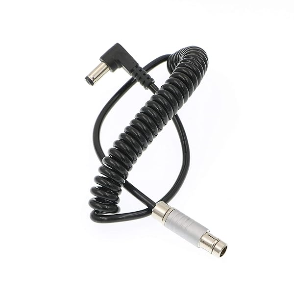 Uonecn Uonecn 3 Pin Male to Right Angle DC Spring Cable for Tilta Cameras Power Cable High Quality Durable Connection