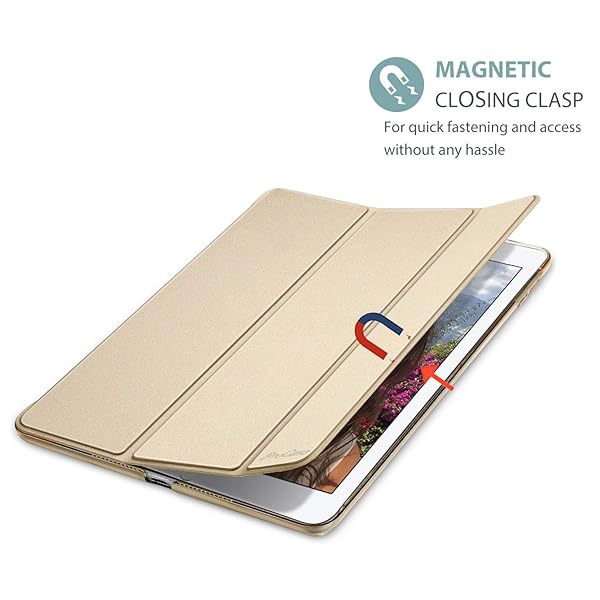 ProCase ProCase Ultra Slim Lightweight iPad Case 9.7 Inch 2017 Smart Cover with Translucent Back Auto Sleep Wake Feature Gold - View 9 of 9