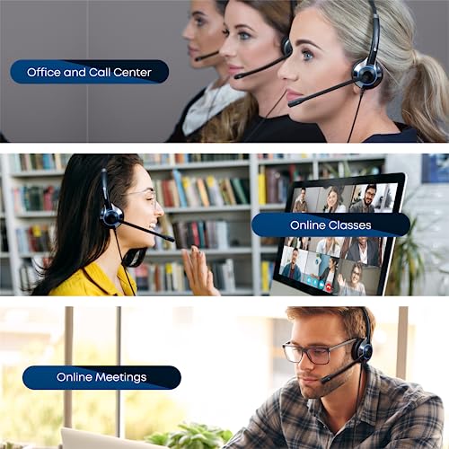 TruVoice Deluxe Double Ear Noise Canceling Headset for Call Center Office Compatible with Cisco 6000 7800 8000 Series Phones - View 7 of 7