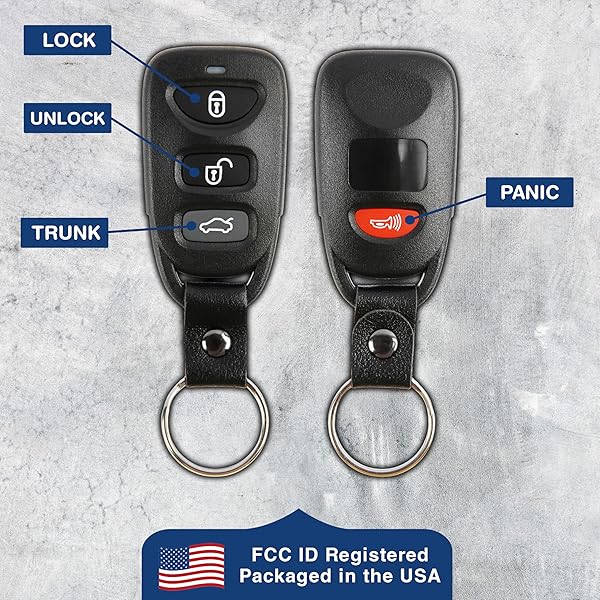 KeylessOption KeylessOption Keyless Entry Remote Control Car Key Fob for Hyundai Sonata 2011 to 2014 OSLOKA950T - View 6 of 9