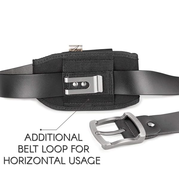 AGOZ Agoz Carrying Case for Samsung Galaxy Z Fold 5 4 3 Heavy Duty Rugged Holster Pouch with Belt Loop and Metal Clip for Slim Cover - View 5 of 6