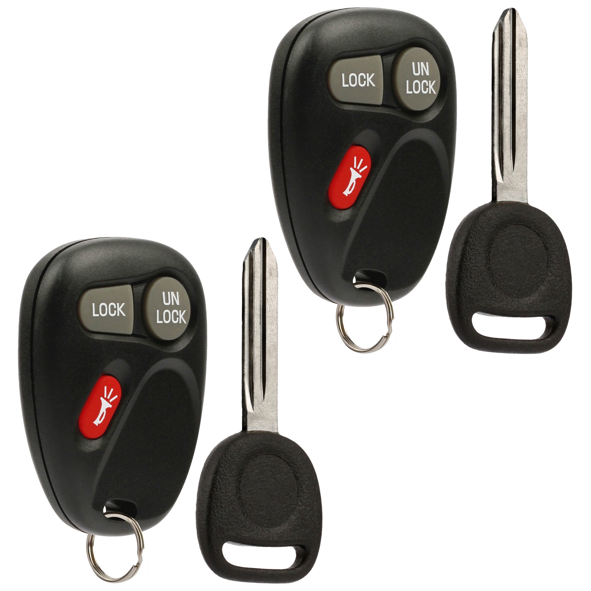 Key Fob Remote for 2001 2002 Cadillac Escalade Chevy Avalanche S10 Silverado Suburban Tahoe GMC Sierra Sonoma Yukon Set of 2
