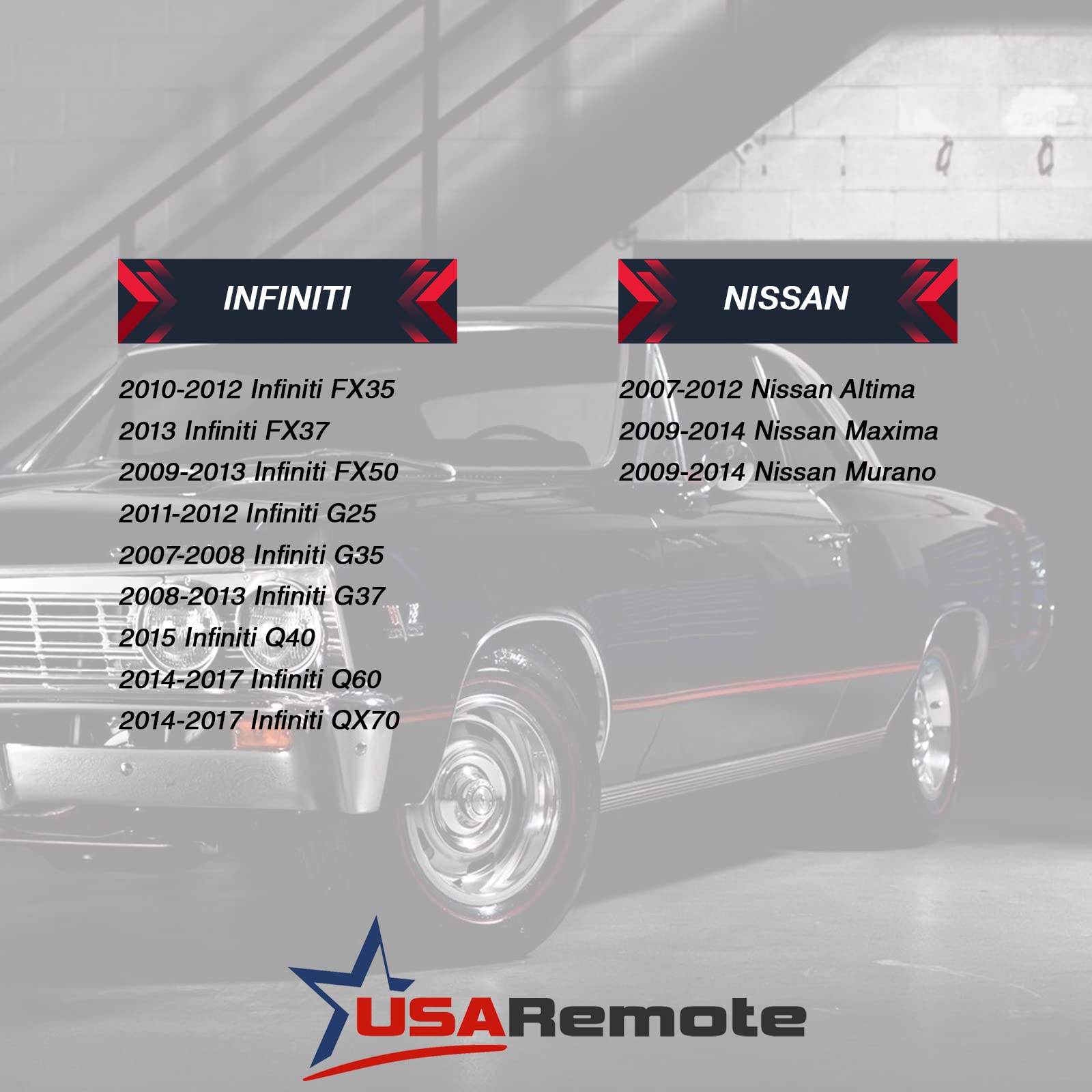 USARemote Key Fob Keyless Entry Remote for Nissan and Infiniti Models KR55WK48903 KR55WK49622 - View 4 of 6