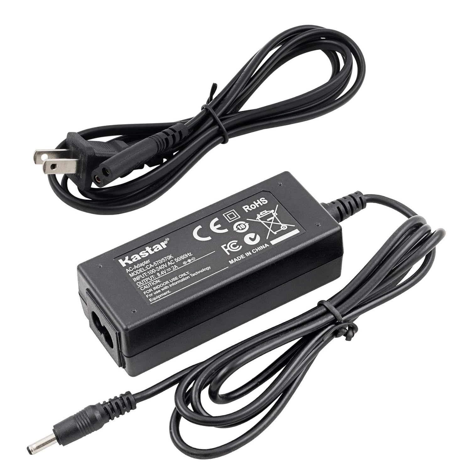 Kastar AC Adaptor Charger Replacement for Canon CA570 CA570S FS200 S20 FS21 DC100 DC210 HF100 HF200 Camcorder