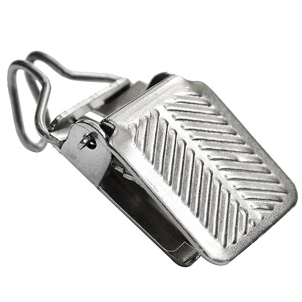 ANDUSTRIAL "ANDUSTRIAL Durable Clips for Rugs & Quilts - 10 Silver Alligator Clamps for 1/4" to 5/8" Racks"