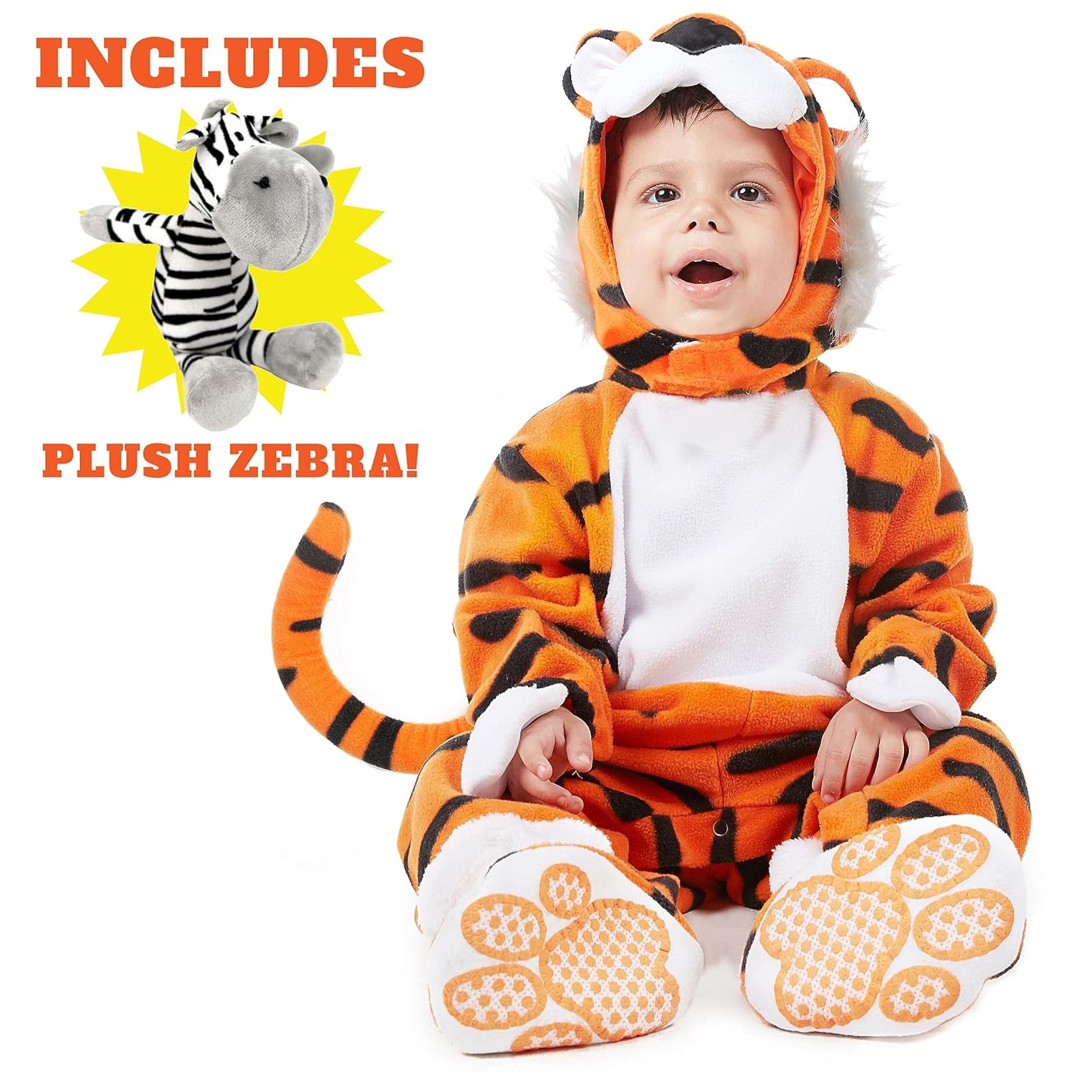 Spooktacular Creations Spooktacular Creations Halloween Baby Tiger Costume Set for Kids 18 to 24 Months Deluxe Dress Up Party Outfit - View 6 of 9