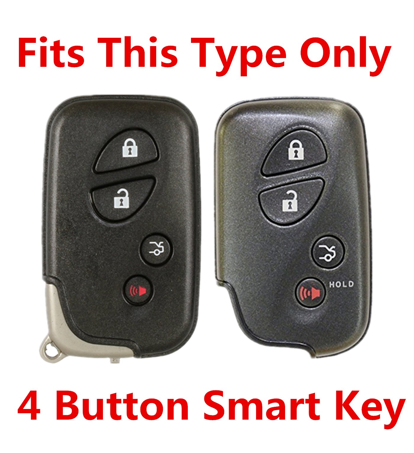 Rpkey Leather Keyless Entry Remote Control Key Fob Cover for Lexus ES350 GS300 GS350 GS430 IS250 LS460 and More - View 3 of 4