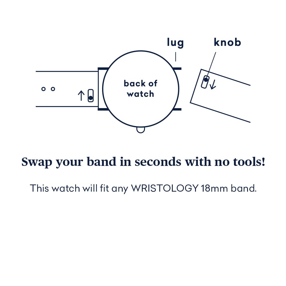 Wristology Wristology Numbers Women's Nurse Watch Rose Gold Leather Strap Easy Read Analog Large Face for Women Men Nurses Teachers OC065 - View 4 of 7