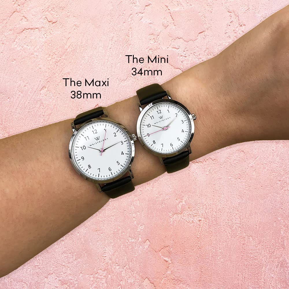 Wristology Wristology Numbers Women's Nurse Watch Rose Gold Leather Strap Easy Read Analog Large Face for Women Men Nurses Teachers OC065 - View 6 of 7