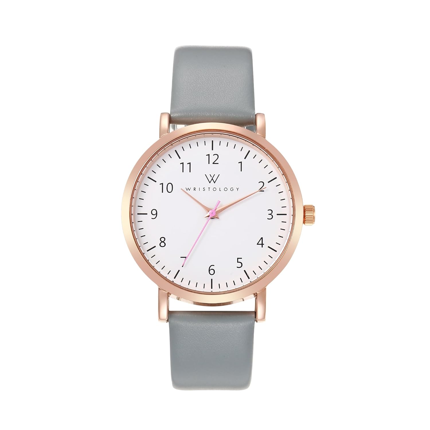 Wristology Wristology Numbers Women's Nurse Watch Rose Gold Leather Strap Easy Read Analog Large Face for Women Men Nurses Teachers OC065