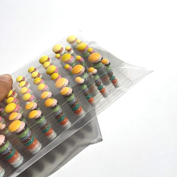 Daybreak Craft Pack of 10 Round Assorted Size Self Adhesive Enamel Dots 54pcs in 30 Mix Colors for Crafting and DIY Projects - View 2 of 6