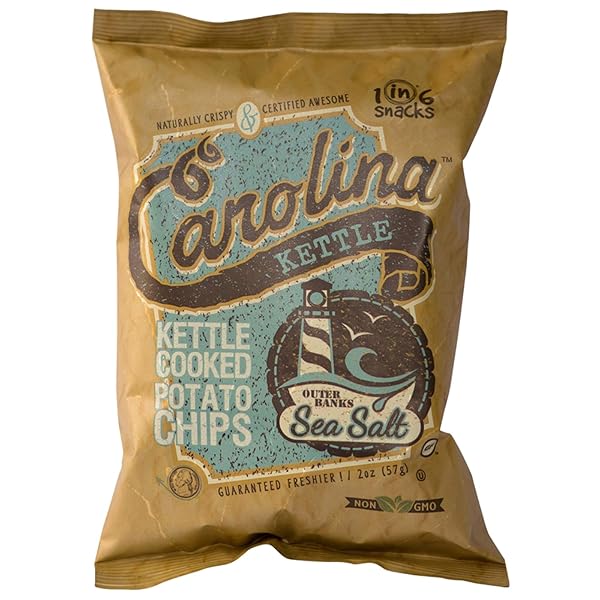 Carolina Kettle potato chips Carolina Kettle Outer Banks Sea Salt Potato Chips - 2 oz | Crunchy Snack Delight
