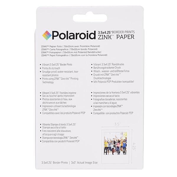Zink Zink Polaroid Premium 3.5 x 4.25 Inch Photo Paper 20 Sheets for Pop Instant Camera - View 3 of 9