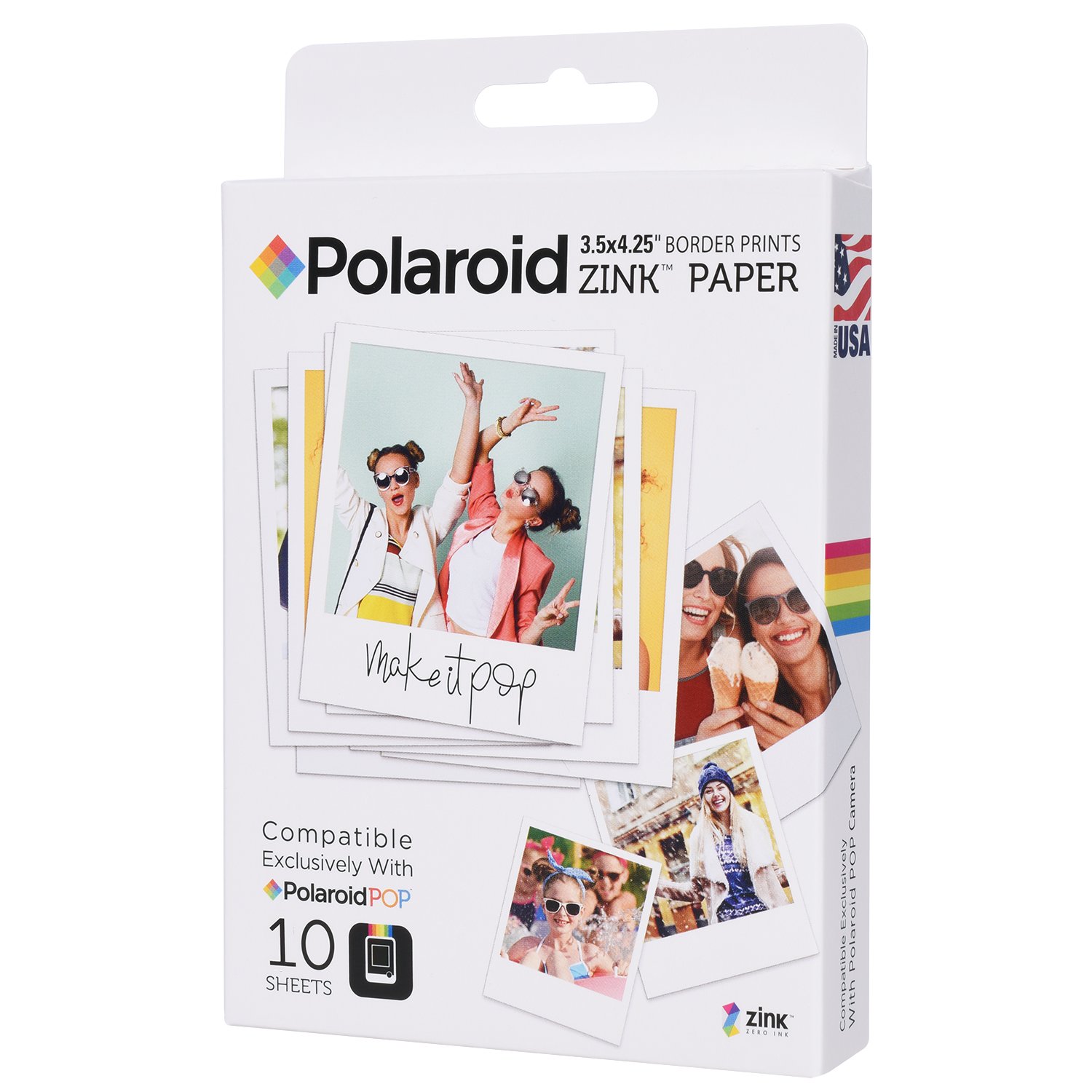 Polaroid Premium Zink Photo Paper 3.5 x 4.25 inch 10 Sheets for Polaroid POP Instant Camera