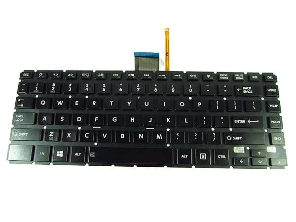 Abakoo Abakoo Backlit Keyboard for Toshiba Satellite E45-B, P30W-B, P35W-B - US Black, No Frame