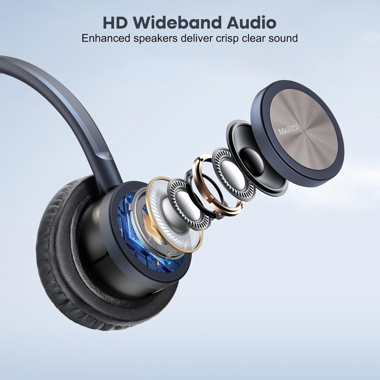 MAIRDI MAIRDI Phone Headset with RJ9 and 3.5mm Connectors for Call Center Office Deskphone and PC with Noise Canceling Microphone - View 3 of 6