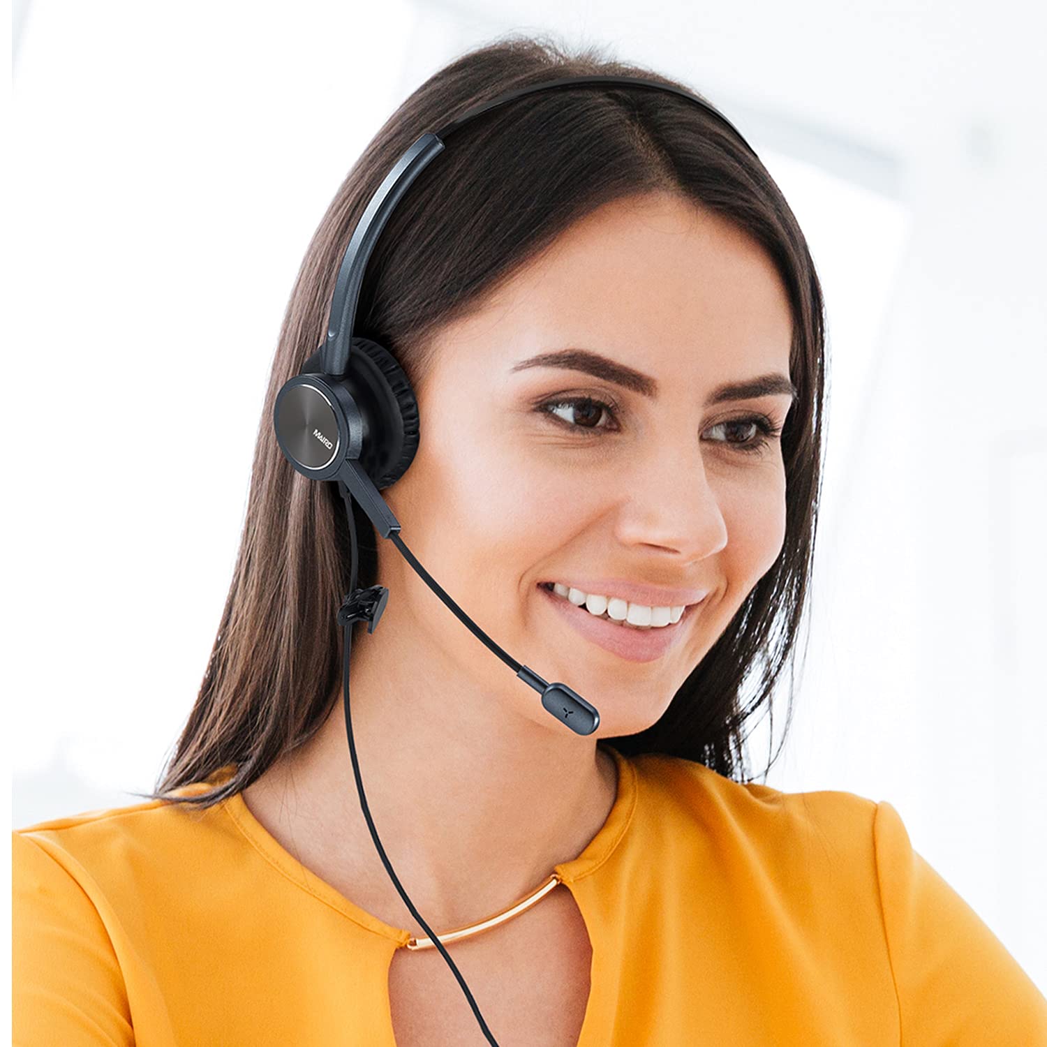 MAIRDI MAIRDI Phone Headset with RJ9 and 3.5mm Connectors for Call Center Office Deskphone and PC with Noise Canceling Microphone - View 6 of 6