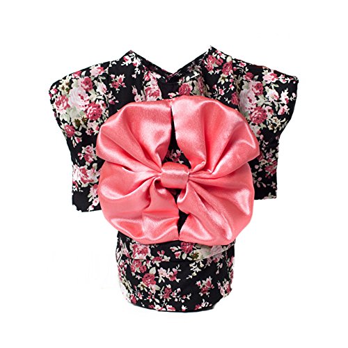 WeeH WeeH Dog Costume Halloween Cat Clothing Japan Kimono Pet Clothes for Dogs Cats Rabbits and Pigs Black Large Size