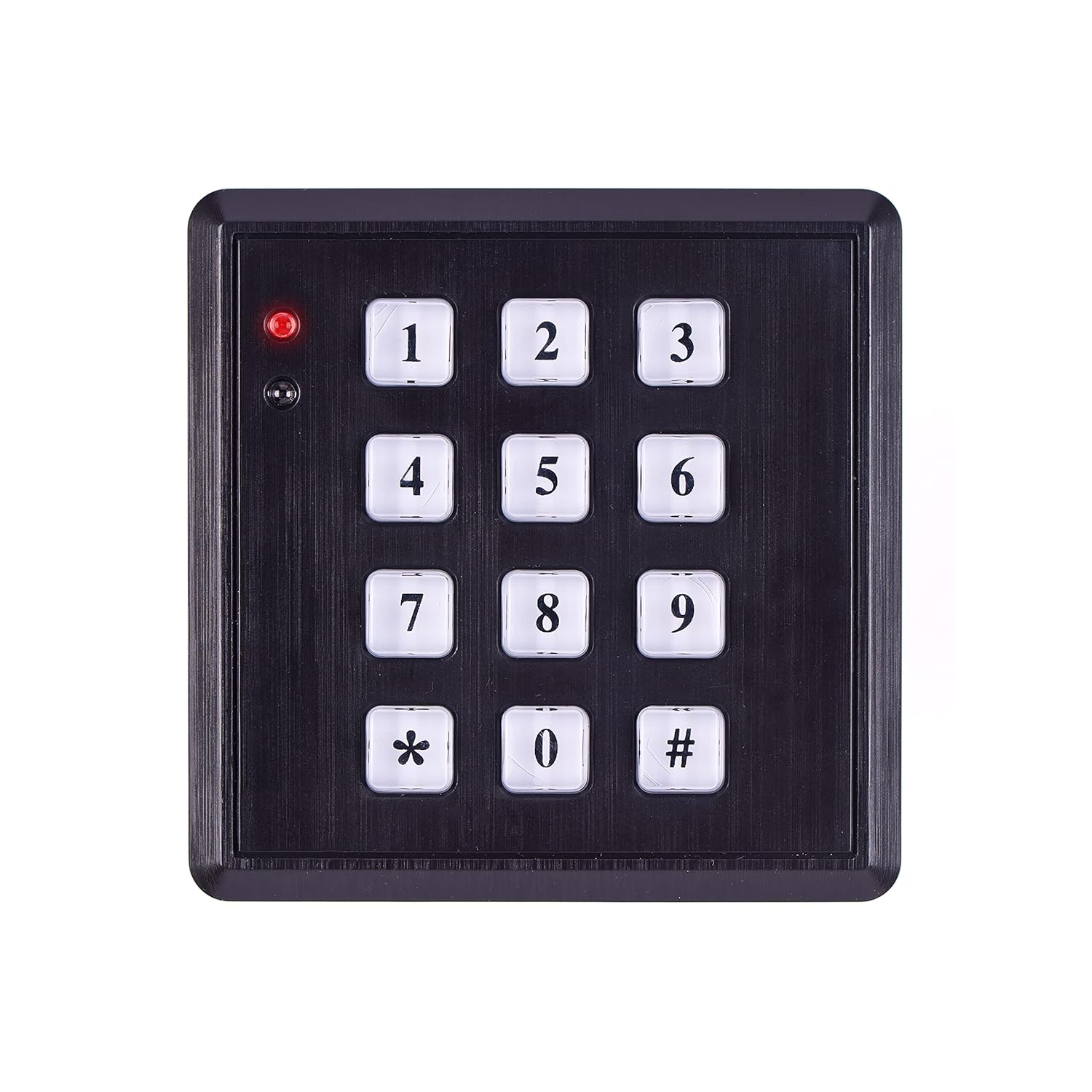 SABRE SABRE Fake Security Keypad with Green Light Low Light Sensor Realistic Design Weatherproof Continuous Flashing Red LED Light Black