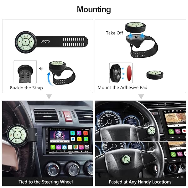 ATOTO ATOTO AC-44F5 Wireless Remote Control for Car Stereos - Luminous Buttons, Plug & Play, Compatible with SA102, A6Y, F7 & More - View 5 of 7