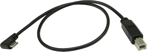 zdyCGTime ZdyCGTime 18 Inch Type C Printer Cable Right Angle USB 2.0 Type C to Type B for Printers and Scanners