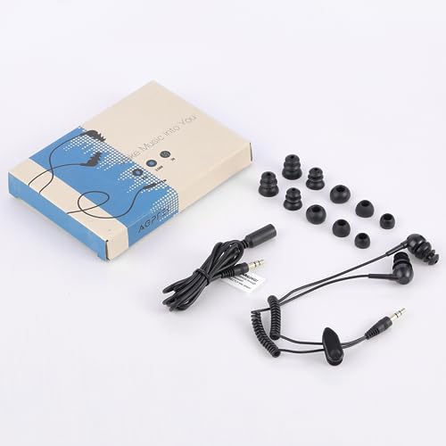 AGPTEK AGPTEK IPX8 Waterproof Earphones: Coiled Cable Swimming Earbuds with Stereo Audio - Black - View 7 of 7