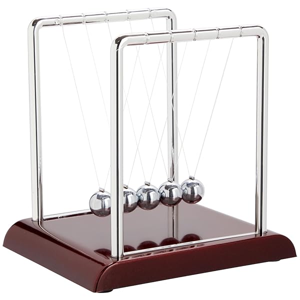 Juvale Newtons Cradle Balance Pendulum Physics Desk Toy Swinging Kinetic Balls for Home Office Decoration Stress Relief Fun Science Fidget Accessory