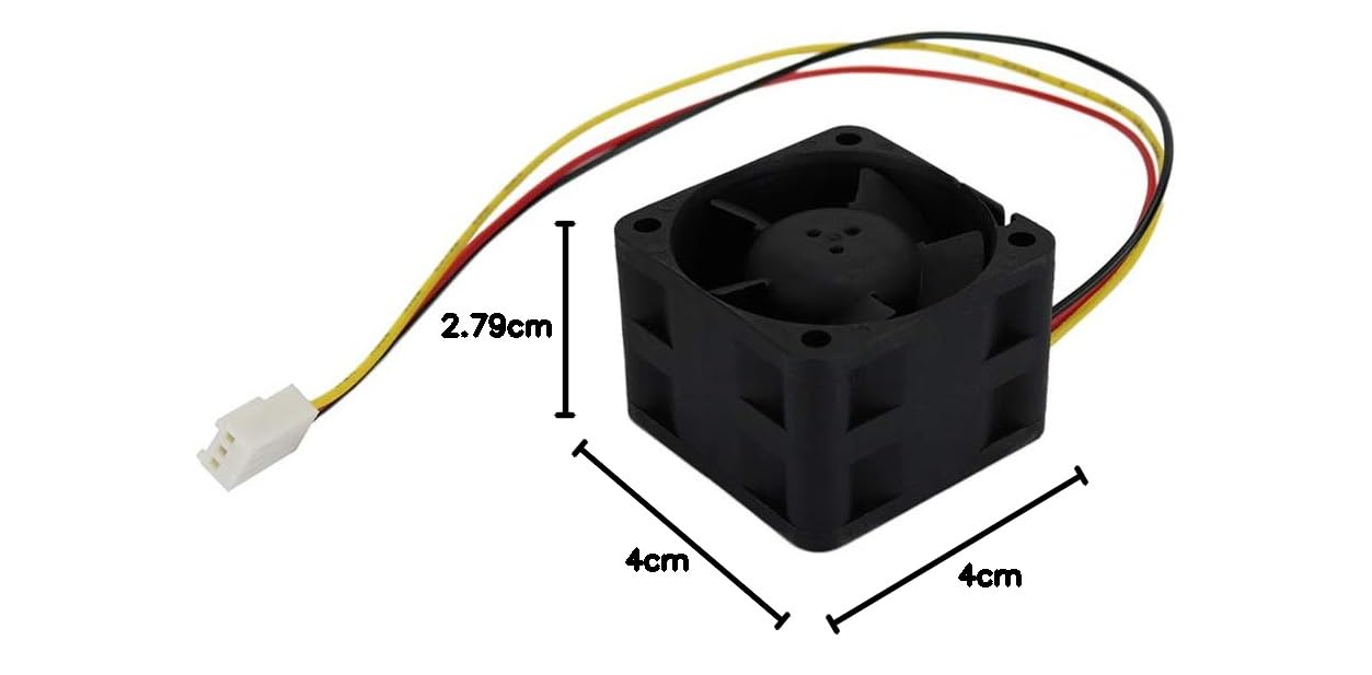 Twinkle Bay TwinkleBay 40x28mm Cooling Fan Replacement for 4028 Maglev 12V 2 Pack with 3 Pins 3 Wires Connector - View 6 of 6
