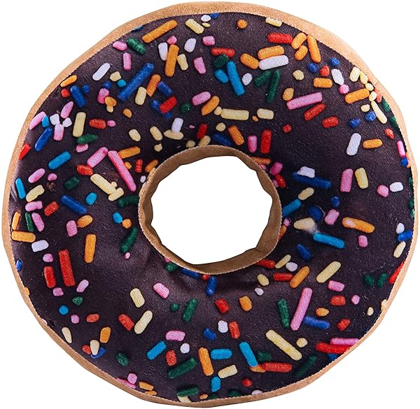 HYSEAS HYSEAS 14 Inch Pink Donut Throw Pillow 3D Print Soft Plush Decorative Cushion for Couch Chair Floor