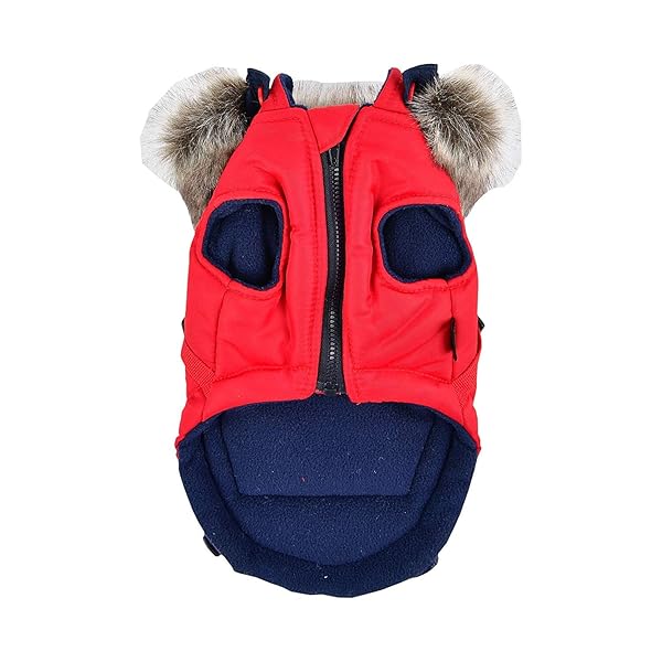 Puppia Puppia Orson Dog Coat Red Medium for Stylish and Warm Pet Fashion - View 2 of 5