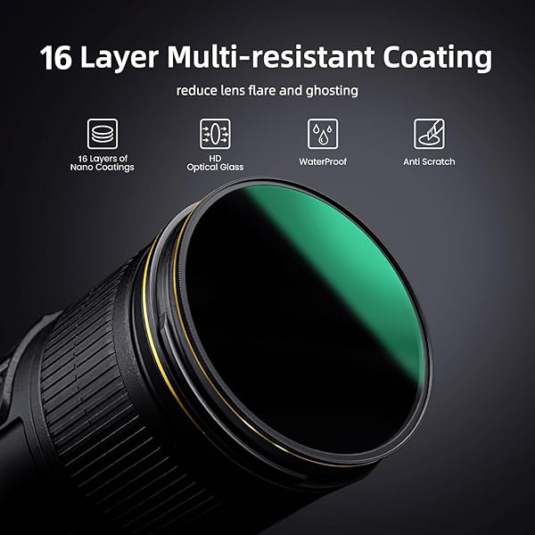 LENSKINS Buy LENSKINS 82mm ND 1000 Filter - 10 Stop Neutral Density, German Optics, Weather-Sealed, Multi-Coated with Lens Cloth - View 4 of 9