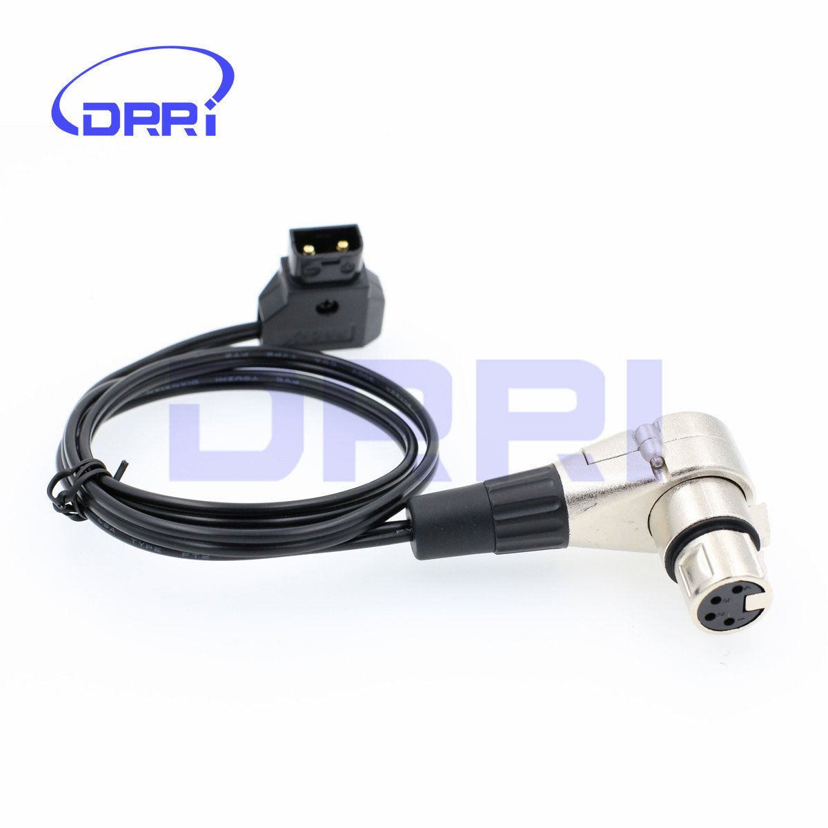 DRRI DRRI D-Tap to XLR 4-pin Female Right Angle Power Cable for DSLR Camcorders and ARRI Camera Monitors
