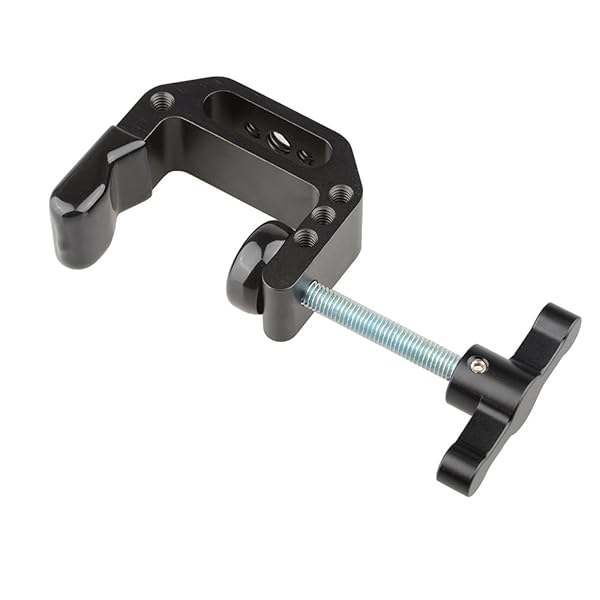 CAMVATE CAMVATE C-Clamp with 1/4 and 3/8 Thread Hole for Camera Monitor Black T-Handle Durable and Versatile Mounting Solution - View 6 of 7