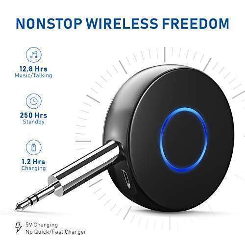 SONRU SONRU Bluetooth 5.0 Aux Adapter for Car - Wireless Audio Receiver for Home & Car Stereo Music Streaming - View 3 of 9