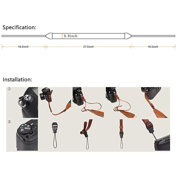 VKO VKO Quick Release Slim Camera Strap for Mirrorless & DSLR - Perfect for SLR & Medium Cameras - View 10 of 10